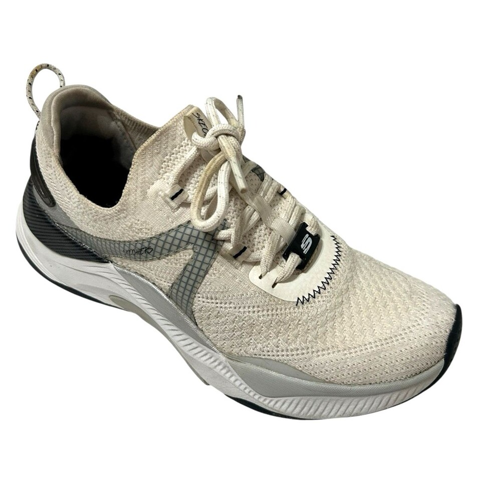 Skechers Mira Retro Row Womens Ivory Gray Running Shoes Sneakers 149883 Size 7